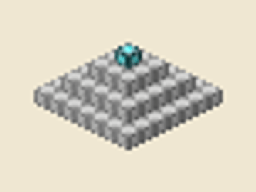 Level 3 beacon, 7 × 7 × 4, 84 blocks, 1 stack + 20