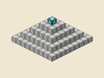 Level 4 beacon, 9 × 9 × 5, 165 blocks, 2 stacks + 37