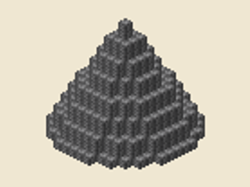 Cone roof 15 × 15, 15 × 15 × 15, 302 blocks, 4 stacks + 46