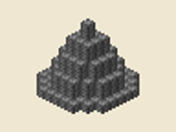 Cone roof 9 × 9, 9 × 9 × 9, 106 blocks, 1 stack + 42