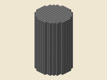 Silo (15 × 30), 15 × 15 × 30, 1,474 blocks, 23 stacks + 2