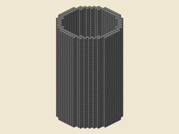 Tower (21 × 40), 21 × 21 × 40, 4,320 blocks, 67 stacks + 32