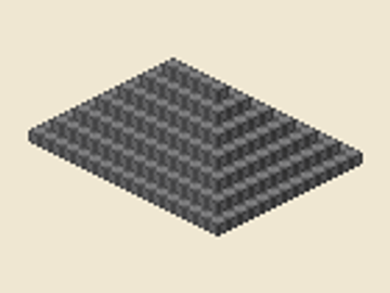 Hip roof, 17 × 13 × 7, 221 blocks, 3 stacks + 29