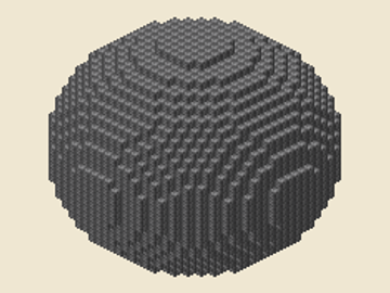 Sphere 31, 31 × 31 × 31, 2,382 blocks, 37 stacks + 14