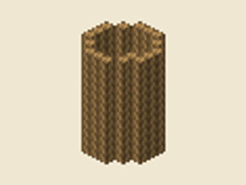 Short oak stair, 7 × 7 × 12, 212 blocks, 3 stacks + 20