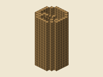 Tall oak stair, 9 × 9 × 20, 555 blocks, 8 stacks + 43