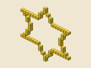 Star of David (6), 19 × 21 × 1, 62 blocks, 62 blocks