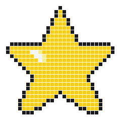 Star 27 × 27 fuse bead pattern with 384 beads