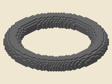 Big ring (24 / 4), 57 × 57 × 9, 3,376 blocks, 52 stacks + 48