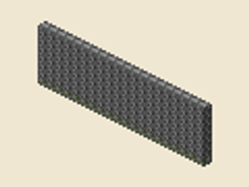 Mossy garden wall, 20 × 1 × 7, 140 blocks, 2 stacks + 12