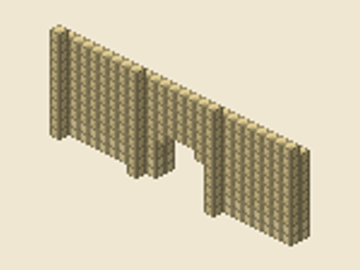 Desert wall, 24 × 3 × 11, 443 blocks, 6 stacks + 59